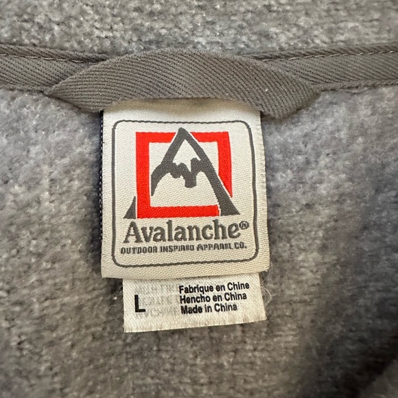 Avalanche Full Zip Mock Neck Gray Fleece Jacket--Women's Size L - Picture 8 of 12